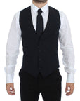 Dolce & Gabbana Elegant Blue Wool Dress Vest