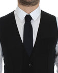 Dolce & Gabbana Elegant Black Wool Dress Vest
