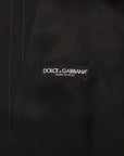 Dolce & Gabbana Chic Black Striped Wool Silk Dress Vest