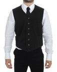 Dolce & Gabbana Elegant Black Cotton Blend Dress Vest