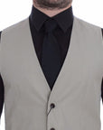 Dolce & Gabbana Chic Beige Single Breasted Dress Vest