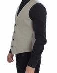 Dolce & Gabbana Chic Beige Single Breasted Dress Vest