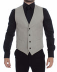 Dolce & Gabbana Chic Beige Single Breasted Dress Vest