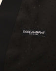 Dolce & Gabbana Elegant Silk-Wool Black Dress Vest
