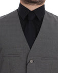 Dolce & Gabbana Elegant Gray Slim Fit Dress Vest
