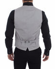 Dolce & Gabbana Elegant Gray Slim Fit Dress Vest