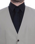 Dolce & Gabbana Elegant Beige Cotton Silk Dress Vest