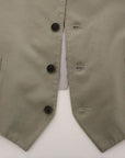 Dolce & Gabbana Elegant Beige Cotton Silk Dress Vest