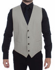 Dolce & Gabbana Elegant Beige Cotton Silk Dress Vest