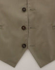 Dolce & Gabbana Elegant Beige Cotton Dress Vest