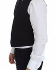 Dolce & Gabbana Elegant Black Cotton Blend Dress Vest