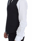 Dolce & Gabbana Elegant Blue Cotton Stretch Dress Vest