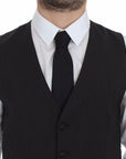 Dolce & Gabbana Classic Gray Wool Blend Dress Vest