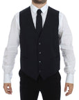 Dolce & Gabbana Elegant Blue Cotton Stretch Dress Vest