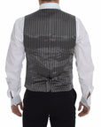 Dolce & Gabbana Elegant Gray Cotton Stretch Dress Vest
