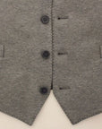 Dolce & Gabbana Elegant Gray Cotton Stretch Dress Vest