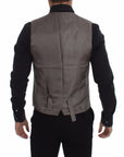 Dolce & Gabbana Elegant Beige Cotton Blend Dress Vest