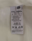 Dolce & Gabbana Elegant White Cotton Silk Dress Vest