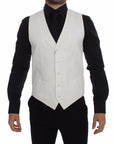 Dolce & Gabbana Elegant White Cotton Silk Dress Vest