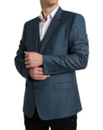 Dolce & Gabbana Elegant Green Martini Two-Piece Wool Suit