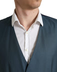 Dolce & Gabbana Elegant Green Martini Two-Piece Wool Suit