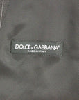 Dolce & Gabbana Elegant Gray Striped Wool Dress Vest