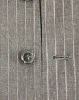 Dolce & Gabbana Elegant Gray Striped Wool Dress Vest