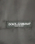 Dolce & Gabbana Elegant Gray Striped Dress Vest