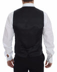 Dolce & Gabbana Elegant Striped Gray Dress Vest
