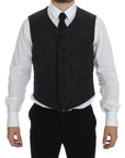 Dolce & Gabbana Elegant Gray Wool Blend Dress Vest