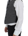 Dolce & Gabbana Elegant Single Breasted Gray Dress Vest