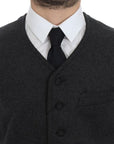 Dolce & Gabbana Elegant Gray Wool Blend Dress Vest