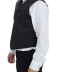 Dolce & Gabbana Elegant Gray Wool Blend Dress Vest