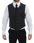 Dolce & Gabbana Elegant Gray Wool Blend Dress Vest