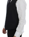Dolce & Gabbana Elegant Gray Wool Blend Dress Vest