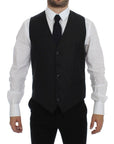 Dolce & Gabbana Elegant Gray Wool Blend Dress Vest