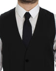 Dolce & Gabbana Elegant Black Wool Formal Dress Vest