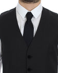Dolce & Gabbana Elegant Gray Wool Dress Vest