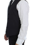 Dolce & Gabbana Elegant Gray Wool Dress Vest