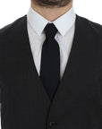 Dolce & Gabbana Elegant Gray Wool Formal Dress Vest