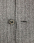 Dolce & Gabbana Elegant Gray Striped Wool Dress Vest