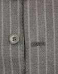 Dolce & Gabbana Elegant Gray Striped Wool Dress Vest