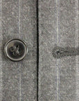 Dolce & Gabbana Elegant Gray Striped Dress Vest