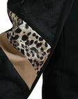 Dolce & Gabbana Elegant Black Leopard Jogger Pants