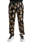Dolce & Gabbana Chic Heart Print Silk Pajama Pants