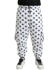 Dolce & Gabbana Chic White Jogger Pants with Iconic DG Print
