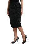 Dolce & Gabbana Black Crystal-Embellished Runway Skirt