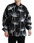 Dolce & Gabbana Elegant Floral-Print Bomber Jacket