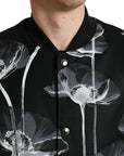 Dolce & Gabbana Elegant Floral-Print Bomber Jacket