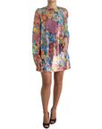 Dolce & Gabbana Elegant Floral Sequined Mini Dress